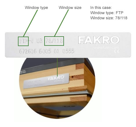 FAKRO blinds measurment